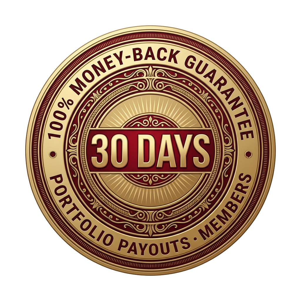 30-day, 100% money-back guarantee — Portfolio Payouts members